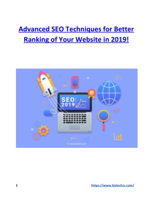 Advanced SEO Techniques for Better Ranking of Your Website in 2019!