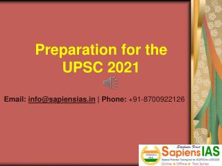 Preparation for the UPSC 2021