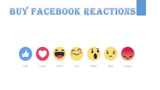 Buy Facebook Reactions – Number of Reasons