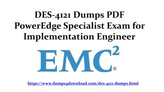 EMC DES-4121 Dumps Questions PDF | Dumps4Download