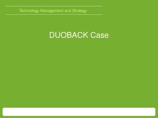 Technology Management and Strategy