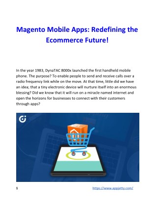 Magento Mobile Apps: Redefining the Ecommerce Future!