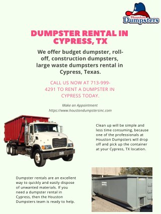 Dumpster Rental Cypress