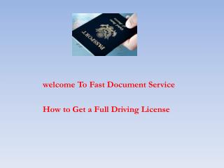 How to Get a Full Driving License