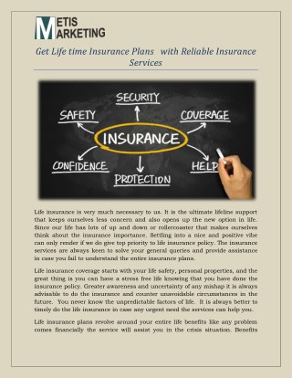 Get Life time Insurance Plans with Reliable Insurance Services