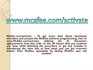 MCAFEE.COM/ACTIVATE- ACTIVATE MCAFEE ANTIVIRUS
