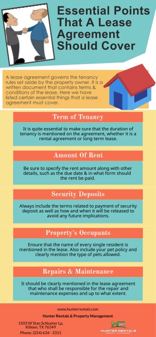 Essential Points That A Lease Agreement Should Cover