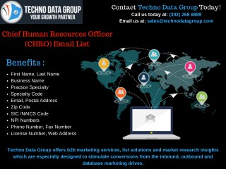 CHRO Email Lists | CHRO Mailing Lists | CHRO Email Database