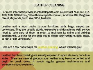 Leather cleaning
