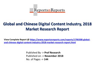 Global Digital Content Market 2018 Recent Development and Future Forecast