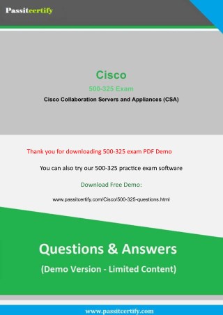 Secrets For Passing 500-325 Cisco [2018 Dec] Exam Successfully And Effectively