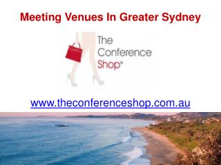 Meeting Venues In Greater Sydney - theconferenceshop.com.au