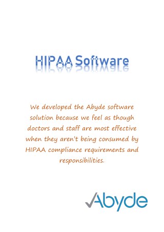 HIPAA Software by Abyde