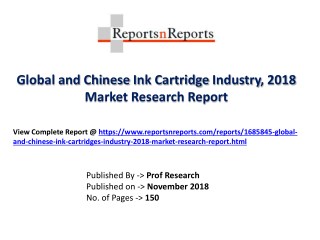 Ink Cartridge Market 2023 Size, Share, Growth, Trends, Forecast and Industry analysis