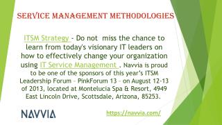 Service Management Methodologies