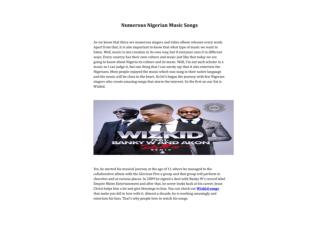 Numerous Nigerian Music Songs