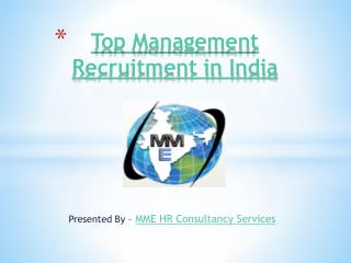 Top Management Recruitment in India