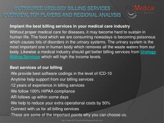 Outsource Urology Billing Services Overview, Top Players and Regional Analysis