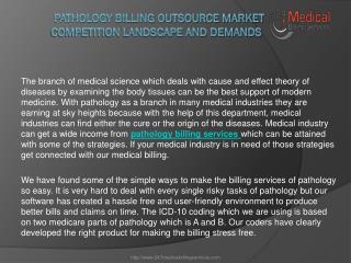 Pathology Billing Outsource Market Competition Landscape and Demands