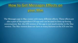 How to Get Messages Effects on your Mac