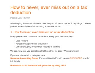 How to never, ever miss out on a tax deduction