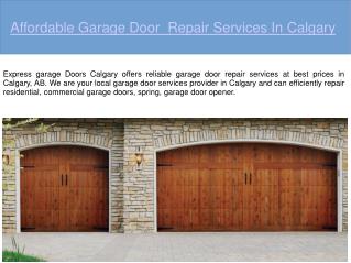 Garage Doo Repair In Calgary