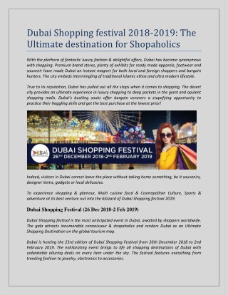 Dubai Shopping Festival