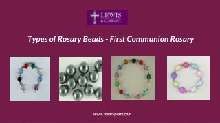 Types of Rosary Beads - First Communion Rosary