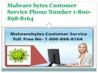 Malwarebytes Customer Service Phone Number 1-800-898-8164