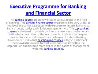 Banking course|Banking finance course|top banking courses|best banking courses