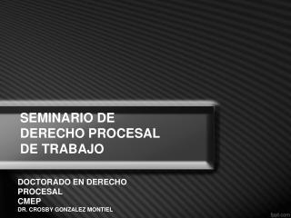 SEMINARIO DE DERECHO PROCESAL DE TRABAJO