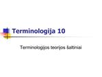 Terminologija 10