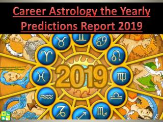 Career Astrology the Yearly Predictions Report 2019