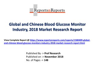 Global Blood Glucose Monitor Market 2018 Recent Development and Future Forecast