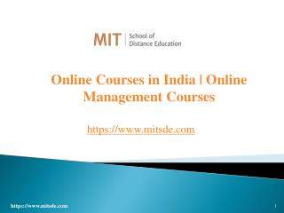 Online Courses in India | Online Management Courses