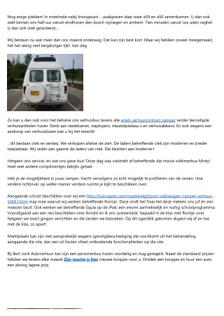 Oldtimer Camper Huren. Lees Hier Meer.