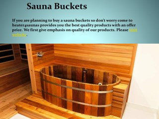 Reliable Sauna Buckets