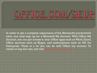 office.com/myaccount – Enter Office Key – My Office Account