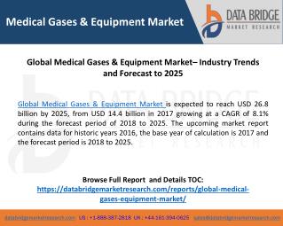 Global Medical Gases & Equipment Market– Industry Trends and Forecast to 2025