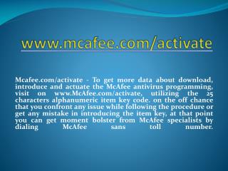 MCAFEE.COM/ACTIVATE- MCAFEE ACTIVATION PRODUCT ONLINE