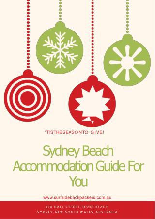 Sydney Beach Accommodation Guide For You at Best Price