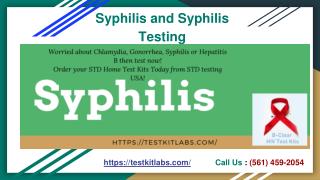 Syphilis and Syphilis Testing