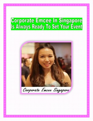 Corporate Emcee In Singapore Is Always Ready To Set Your Event