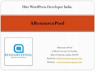 Hire WordPress Developer India – AResourcePool