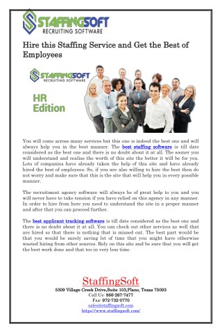 Hire this Staffing Service and Get the Best of Employees