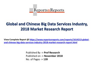 Global Big Data Services Industry with a focus on the Chinese Market