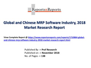 Global MRP Software Market 2018 Recent Development and Future Forecast