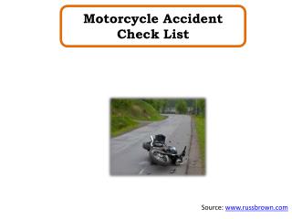 Motorcycle Accident Check List