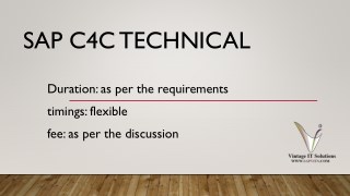 SAP C4C Technical Online Training