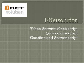 Yahoo Answers clone script - Quora clone script